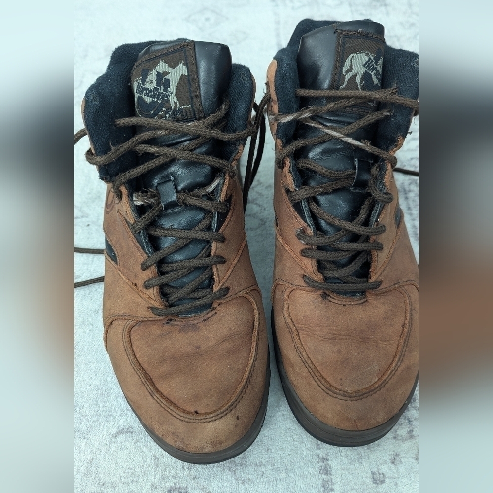 ROPER Womens Brown Horseshoe Boots   Lace Up Size 7